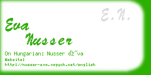 eva nusser business card